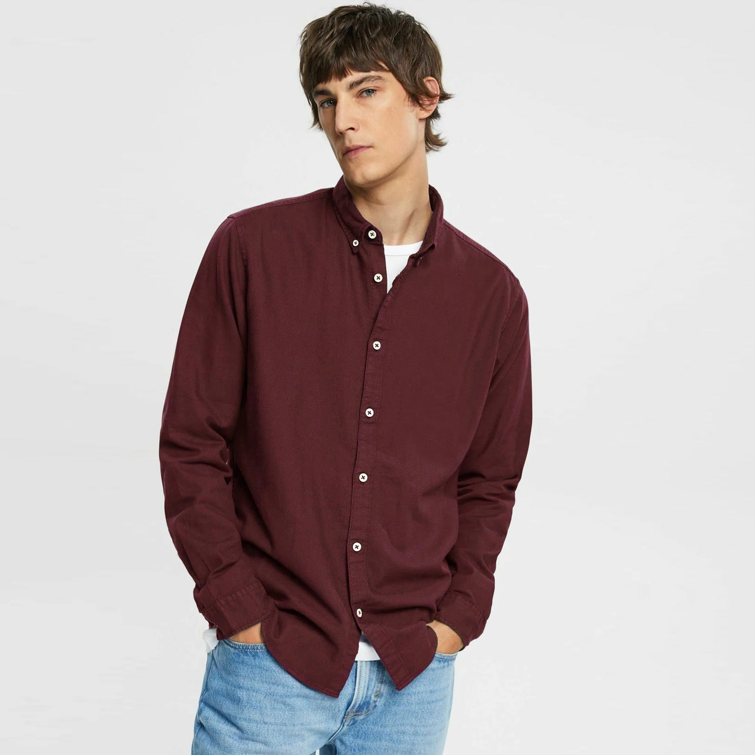 Marron Oxford Shirt