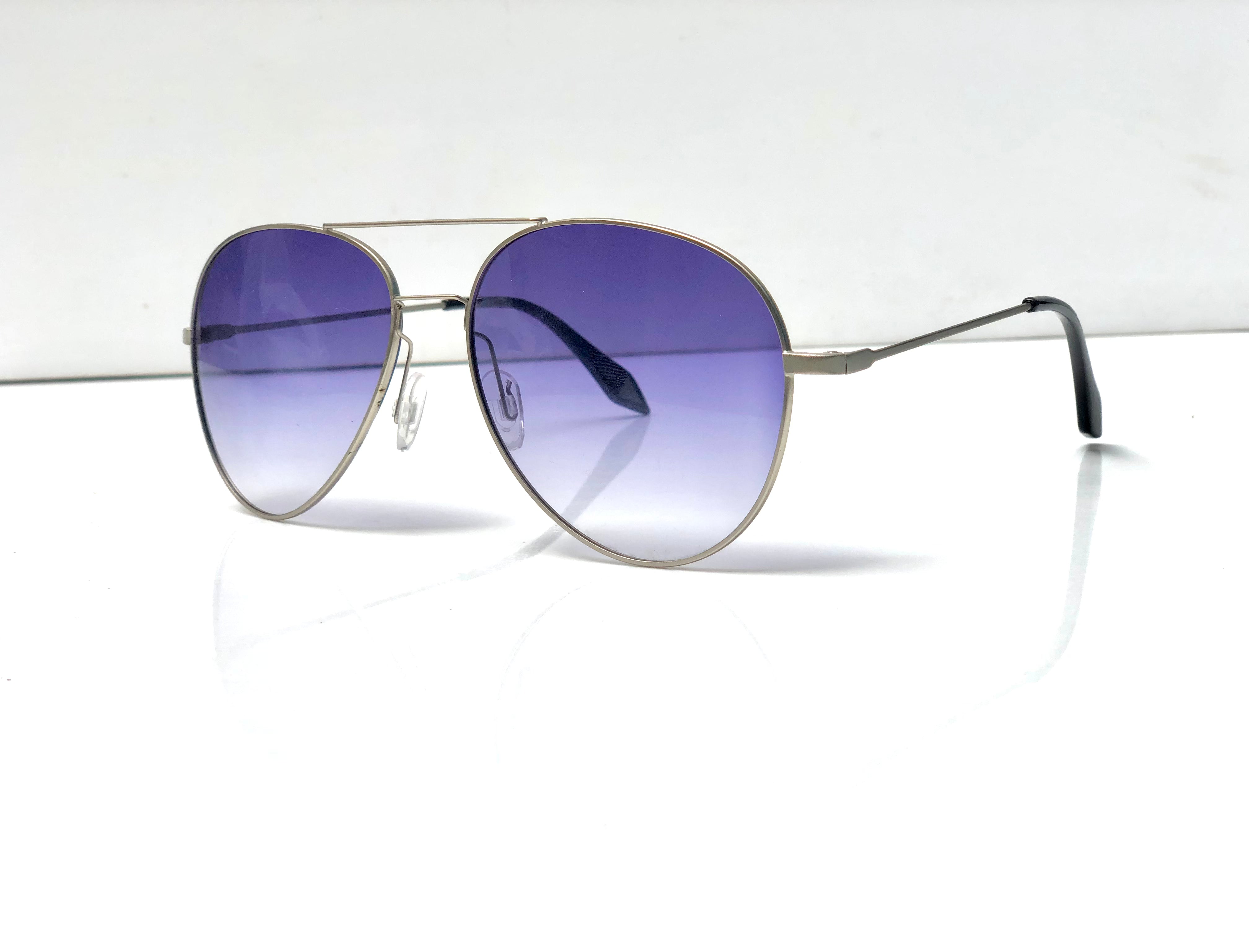 New Silver Aluminium Purple Shade Glasses ( G -8010 )