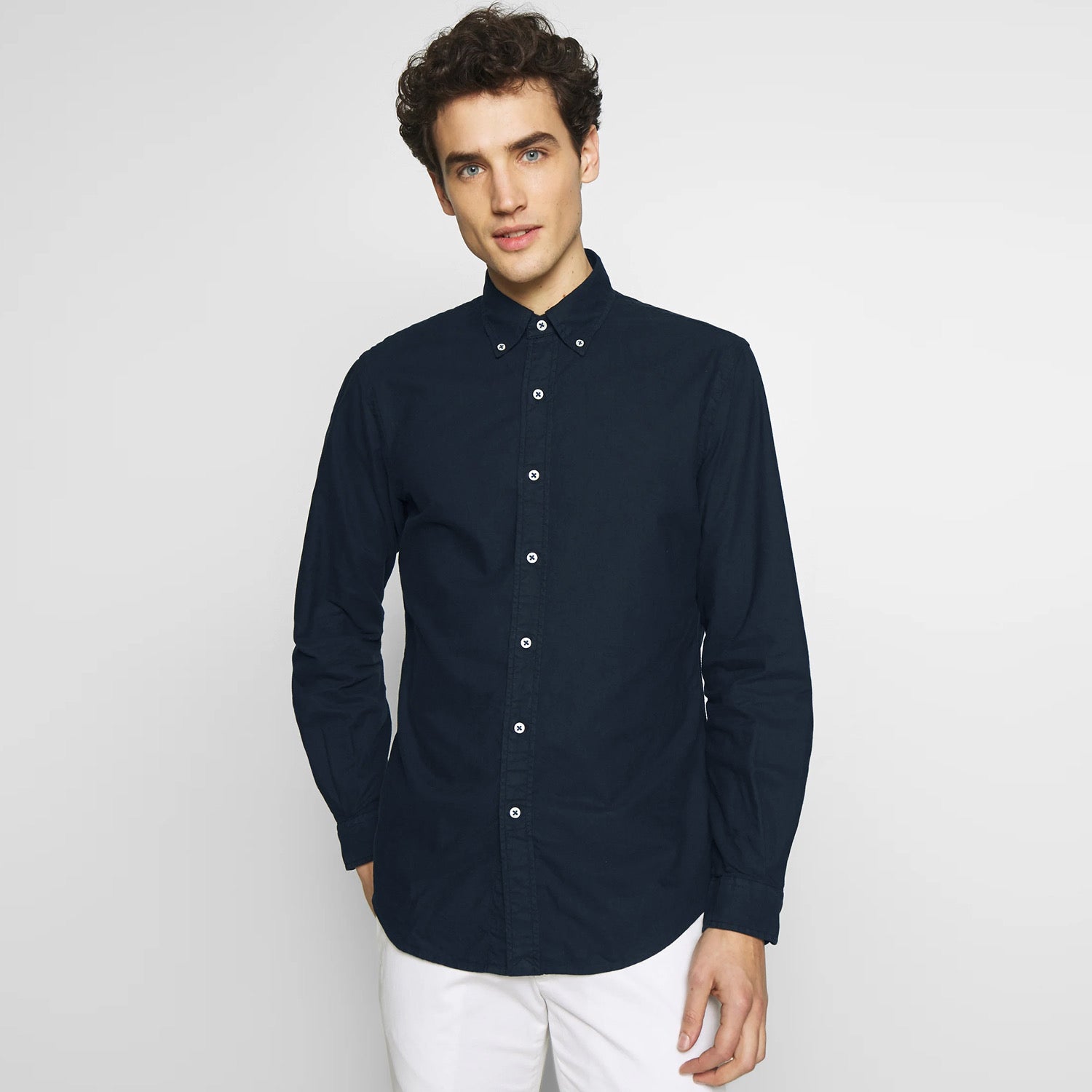 Navy Blue Oxford Shirt