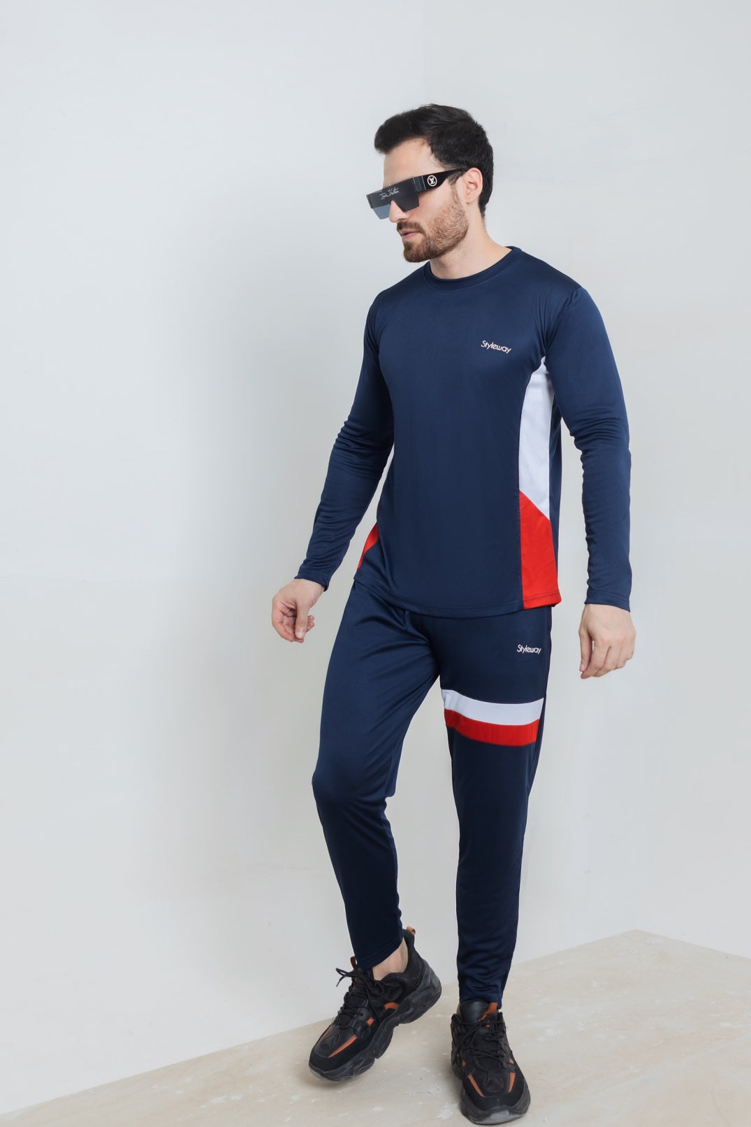 Navy Full Sleeves Reed Tracksuit