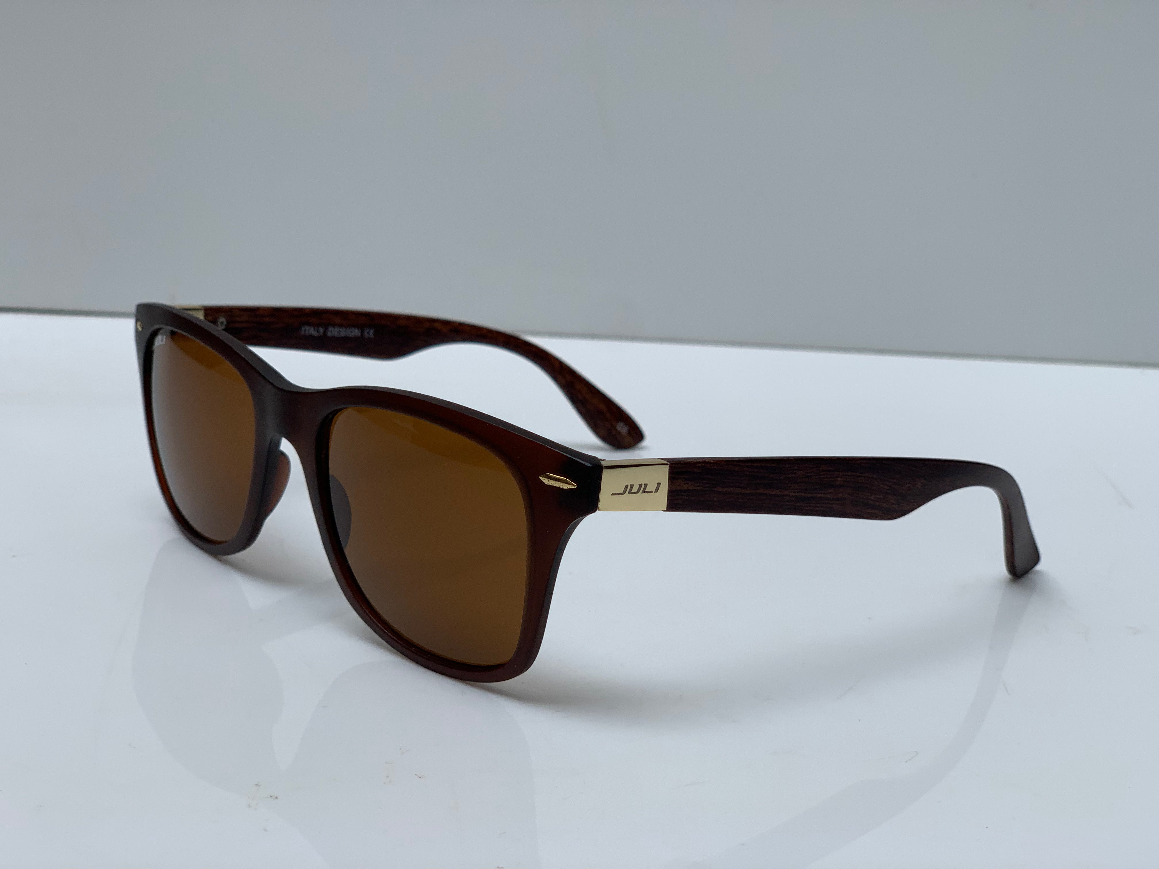 Brown Premium Quality - Wooden Style Leg - Glasses   ( B-1300 )