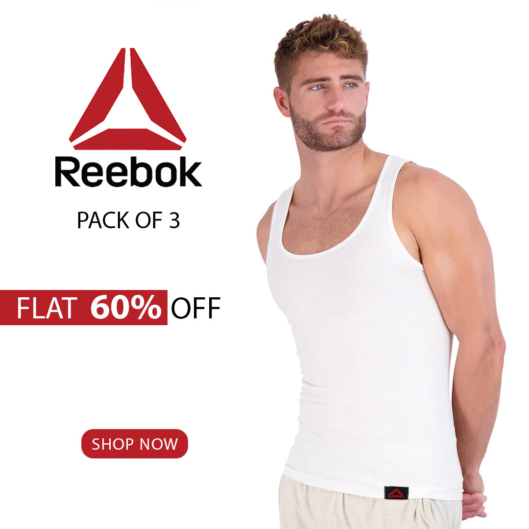 Reebok New 3 Pack Classic Tanks Vest